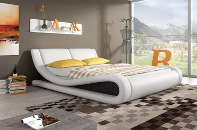 Produktbild von Polsterbett Betten Bett Polster Kunstleder Designer Hotel Doppel Luxus Design