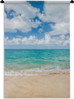 Produktbild von MuchoWow® Wandteppich Wandbehang Strand - Meer - Sommer - Reisen 90x135 cm Tapisserie Dekoration Wandtuch - Baumwolle - Wandskulptur