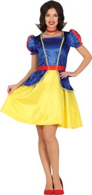 Immagine prodotto di Maerchenkoenigin costume fantasia blu rosso giallo principessa carnevale eleganza tema carnevale celebrazione glamour design onirico aspetto incantevole, taglia: 42 - 44 (L) colore: blu