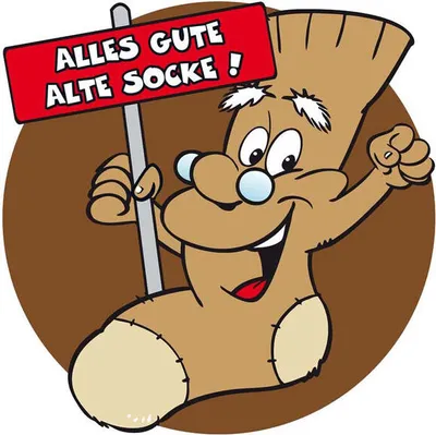 Produktbild von 1 RIESENSCHILD ALLES GUTE ALTE SOCKE ! 50 cm PAPPE PARTY DEKO ..