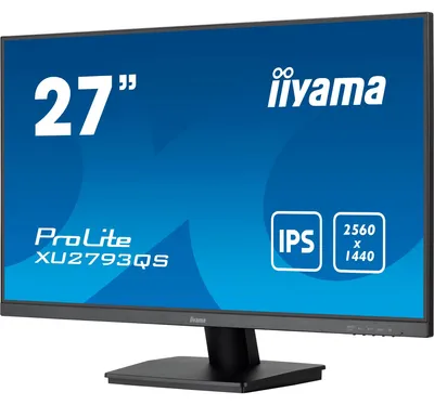 Produktbild von iiyama ProLite XU2793QS-B7 - LED-Monitor - 68.5 cm (27") - 2560 x 1440 QHD @ 100 Hz - IPS - 300 cd/m² - 1300:1 - 1 ms - HDMI, DisplayPort - Lautsprecher - Schwarz, Matte