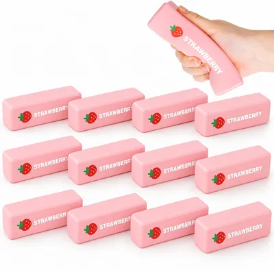 Produktbild von 12er Strawberry Butter Squishy Set,Weiches Anti-Stress Quetschspielzeug,Langsam Aufsteigendes Squeeze Toy,Fidget Spielzeug für Schule Büro Zuhause