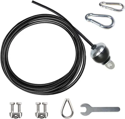 Imagen del producto de Cable de acero ajustable para fitness, de 2 metros, para sistemas de poleas