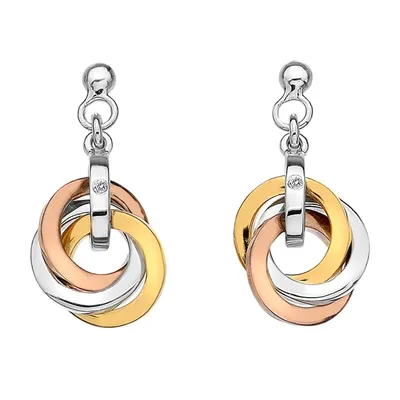 Produktbild von Hot Diamonds Calm Earrings - Rose and Yellow Gold Accents DE389 Ohrringe