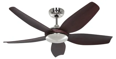 Immagine prodotto di Ventilatore da soffitto a risparmio energetico con telecomando Eco Volare II 116 cm Cromo / Noce