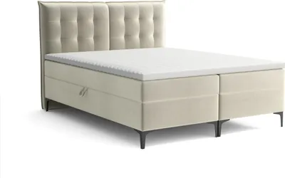 Produktbild von Emoebel24 Boxspringbett mit Topper und 2 Bettkasten 140x200 cm Stella Beige