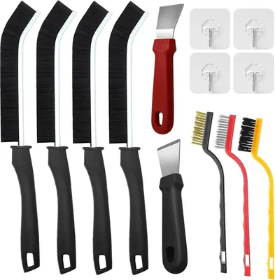 Produktbild von Spaltreinigungsbürste,Hard-Bristled Crevice Cleaning Brush,Multifunktionale Reinigungsbürste für Fugen,Fugen und Spaltreinigungsbürste,Crevice Cleaning Brush,Fugenreinigungsbürste (13 Stück)