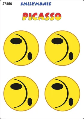 Produktbild von Aufkleber Smily Picasso 4er-Set 150 x 105 mm