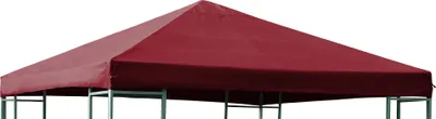 Produktbild von DEGAMO Ersatzdach Pavillondach Dachplane Ersatzplane für Metall- und Alupavillon 3x3 Meter bordeauxrot, wasserdicht PVC-beschichtet