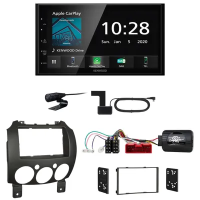 Produktbild von Kenwood DMX-5020DABS CarPlay Android Auto USB Einbauset für Mazda 2 2008-2014