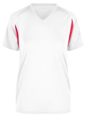 Produktbild von James and Nicholson - T-Shirt für Damen - Laufen LT2351 (M) (Weiß/Rot)
