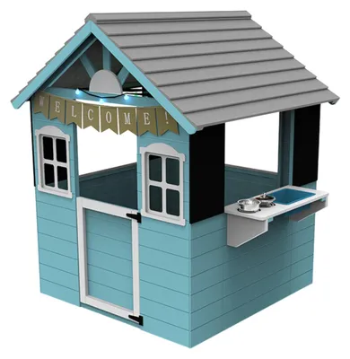 Immagine prodotto di Casetta da gioco per bambini in legno GINGER HOME con cucina – 110 x 103 x 137 cm