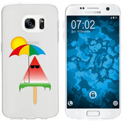 Produktbild von PhoneNatic Case kompatibel mit Samsung Galaxy S7 Silikon-Hülle Sommer Eis M6