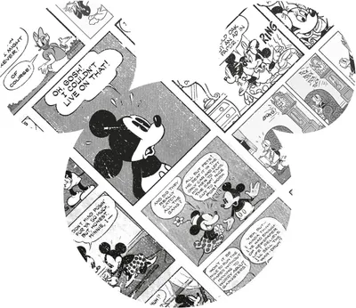 Produktbild von Disney Wandtattoo Mickey Mouse Schwarz-Weiß - 612711 - 127 x 127 cm