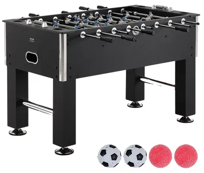 Produktbild von VEVOR Tischfußball, 55 Zoll Standardgröße Tischfußball, Indoor Vollgröße Tischfußball für Zuhause, Familie und Spielzimmer, Fußball mit Tischfußball-Set, einschließlich 4 Bällen und 2 Becherhaltern, 1400x745x880 mm