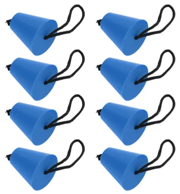 Image de 8Pcs/Set Kayak Scupper Plug Silicone Drain Hole Bung Stopper with Lanyard for CanoeBlue