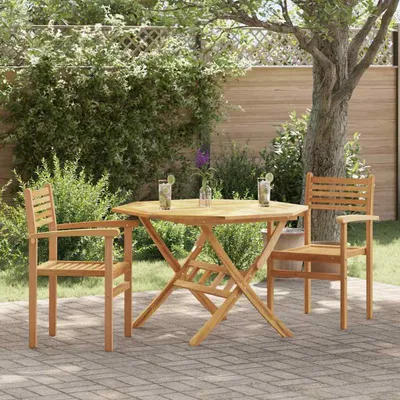 Produktbild von Garten Stapelstühle 2 pcs Braun 55.5 x 55.5 x 90 cm