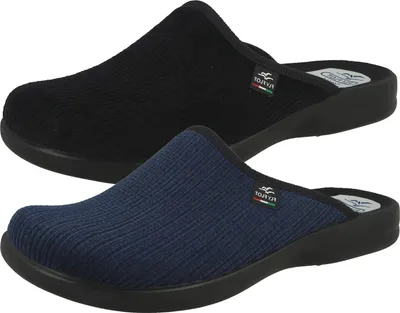 Produktbild von Fly Flot Herren Pantoffel Hausschuh Cord 220279, Größe:43 EU, Farbe:Schwarz