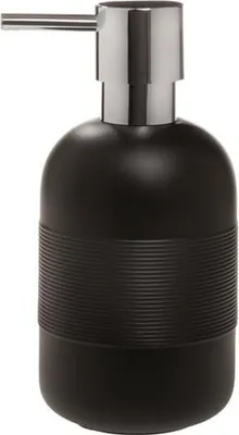 Immagine prodotto di Spirella Dispenser sapone "Kyoto" Dispenser sapone liquido in porcellana 360 ml nero opaco