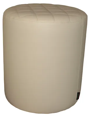 Productafbeelding van ERIDES Zitzak rond met ruitpatroon – Voetbank 40x45 cm, veelzijdig en gemakkelijk te onderhouden. Kleur: Beige