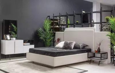 Produktbild von Luxus Schlafzimmer Bett Designer Möbel Weiß Doppelbett Betten Holz Neu