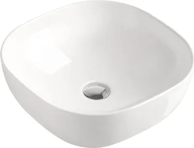 Produktbild von Beitz & Walz AqvaCeramica Aufsatzbecken "Schale" o. Überl. 420 x 420 mm weiß