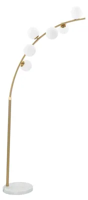 Imagen del producto de Lámpara de pie Glamy Arc, con 6 luces, dimensiones 130x45x220-246 cm