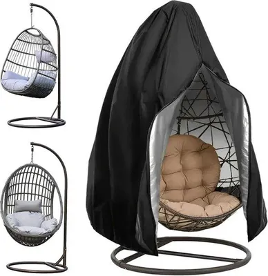 Image de Housse de protection extérieure imperméable - 1 pièce - noir - Oxford 210D - 115 x 190 cm