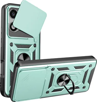 Produktbild von Avizar, Honor 400 Lite Hülle Ring Magnet Kameraschutz, Grün