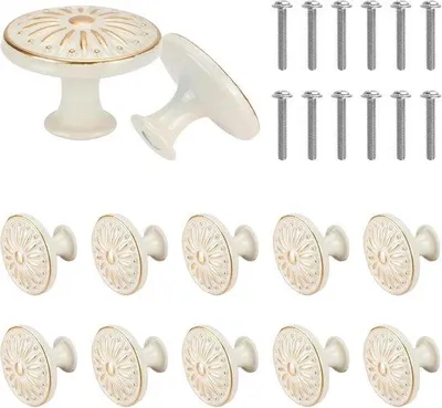 Produktbild von Vintage Kastgrepen mit Bronze-Design, 12-teilig, 3 cm, für Kleiderschrank