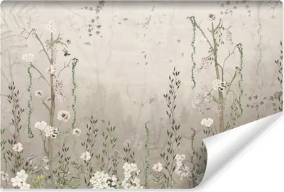 Produktbild von Muralo Selbstklebende Fototapete BLUMEN Blätter Pflanzen Vintage Stil Br. 208cm x Hö. 146cm
