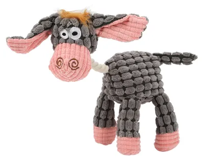 Produktbild von Haustier-Quietschspielzeug, interaktives, langlebiges Zahnreinigungs-Hunde-Plüschspielzeug für kleine, mittelgroße und große Hunde, Grau