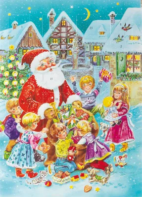 Produktbild von Adventskalender Kinder Weihnachtsmann Weihnachten Schokoladenkalender Farbe (gelb)