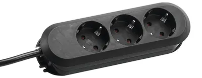 Produktbild von BACHMANN SMART Steckdosenleiste 3x Schutzkontakt, schwarz, 1,5 m