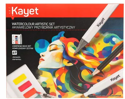 Image de Kayet ART Ensemble complet Pochette aquarelle 49 pièces