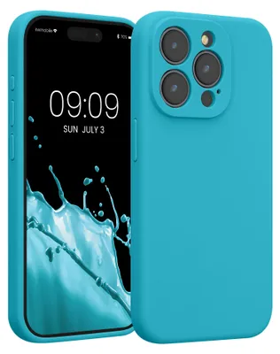 Produktbild von kwmobile Hülle kompatibel mit Apple iPhone 15 Pro - Hülle Silikon gummiert - Handyhülle - Handy Case in Cool Glacier