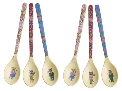 Immagine prodotto di Elzusha - Set di 6 cucchiaini in melamina colorata