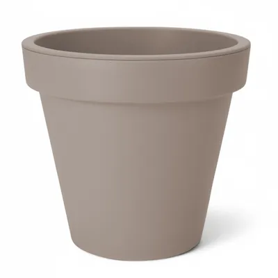 Produktbild von Kunststoff Pflanzkübel L groß - 48 cm/beige - Blumenkübel rund für Außen und Innen - Garten Pflanztopf Blumentopf Pflanzgefäß