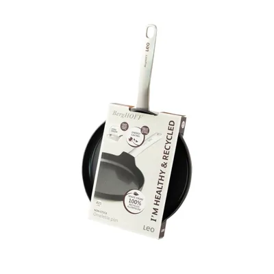 Produktbild von BergHOFF Leo Graphite, Rund, Omelettpfanne, Schwarz, Aluminium, 230 °C, Keramik, Gas, Halogen, Induktion, Versiegelte Platte