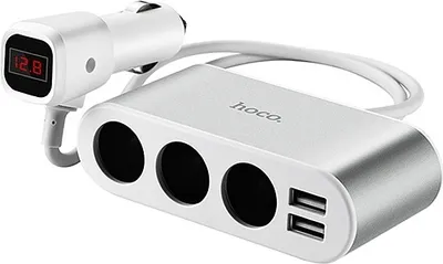 Obrázok produktu pre Rozbočovač do autozapaľovača HOCO Z13 2 x USB 2.1A + LCD