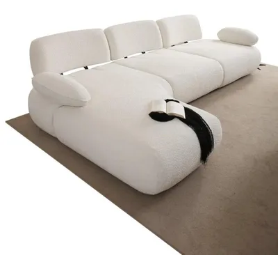 Produktbild von Modernes Weißes Entspannungssofa Designer Textil Couch Möbel