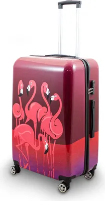 Produktbild von Motiv Koffer Flamingo Hartschalen Reisekoffer 4 Rollen Trolley 76 cm Bowatex