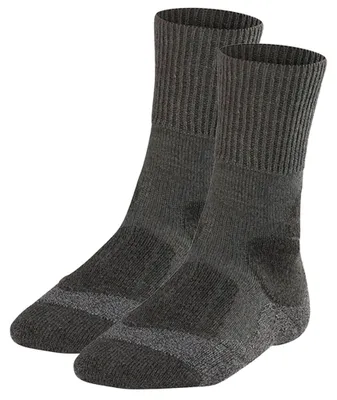 Produktbild von FALKE Herren Trekking-Socken 2er Pack - TK2 Adventure Men, Wandersocken, Starke Polsterung, Wolle Dunkelgrau 44-45