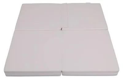 Productafbeelding van Gymnastiekmat Satellite PU, 100x100x10 cm - Vierdelig, wit