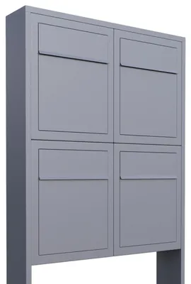Produktbild von Briefkastenanlage Base for Four Grau Metallic