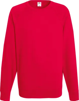 Immagine prodotto di Felpa raglan Fruit Of The Loom da uomo, girocollo BC2653 (Xlarge) (Rosso)