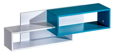 Produktbild von Furniture24 Hängeregal Wandregal Wandboard Trafiko 11 Weiß/Türkis