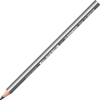 Image de Crayon de couleur triangulaire - STABILO Trio épais - crayon simple - gris