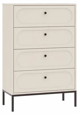 Zdjęcie produktu dla Komoda z 4 szufladami, kolor kaszmir, 75,9 x 40 x 115,5 cm