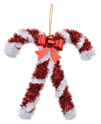 Produktbild von Clayre & Eef Weihnachtsanhänger Zuckerstange 17 cm Rot Weiß Kunststoff